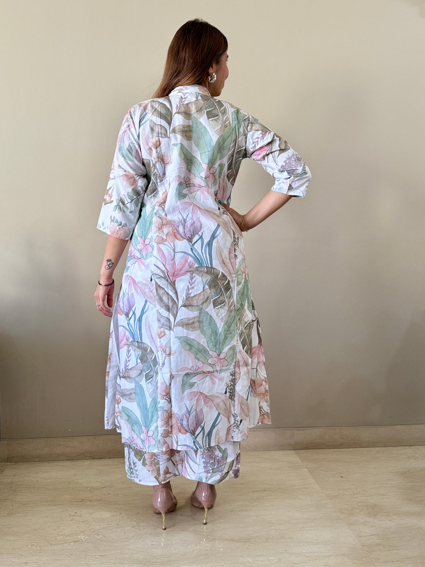 White Floral Coord Set