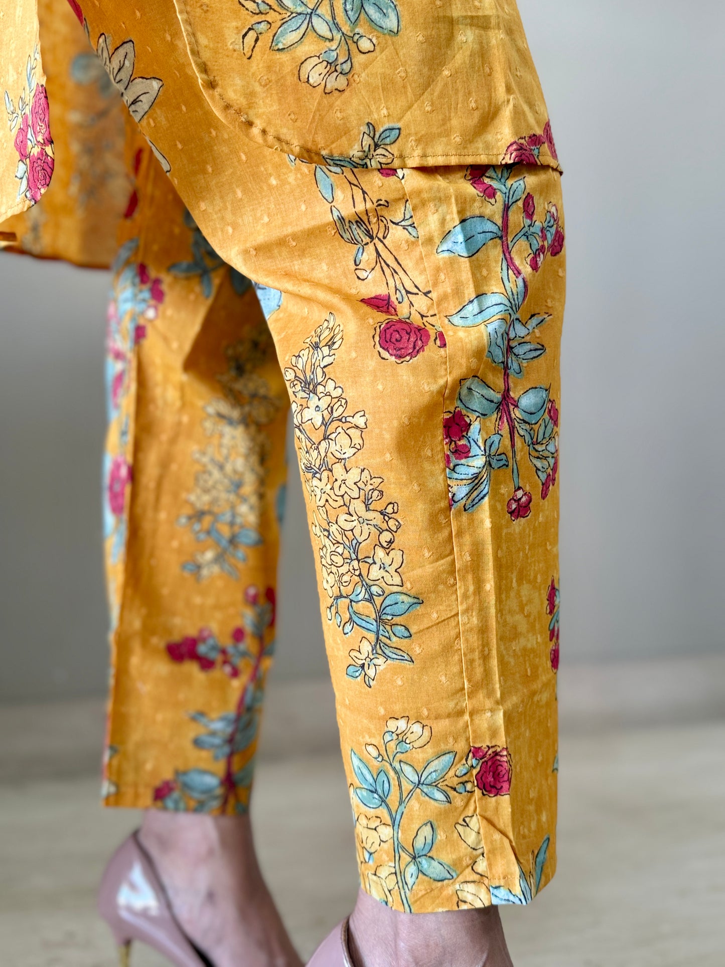 Mustard Cotton Coord Set