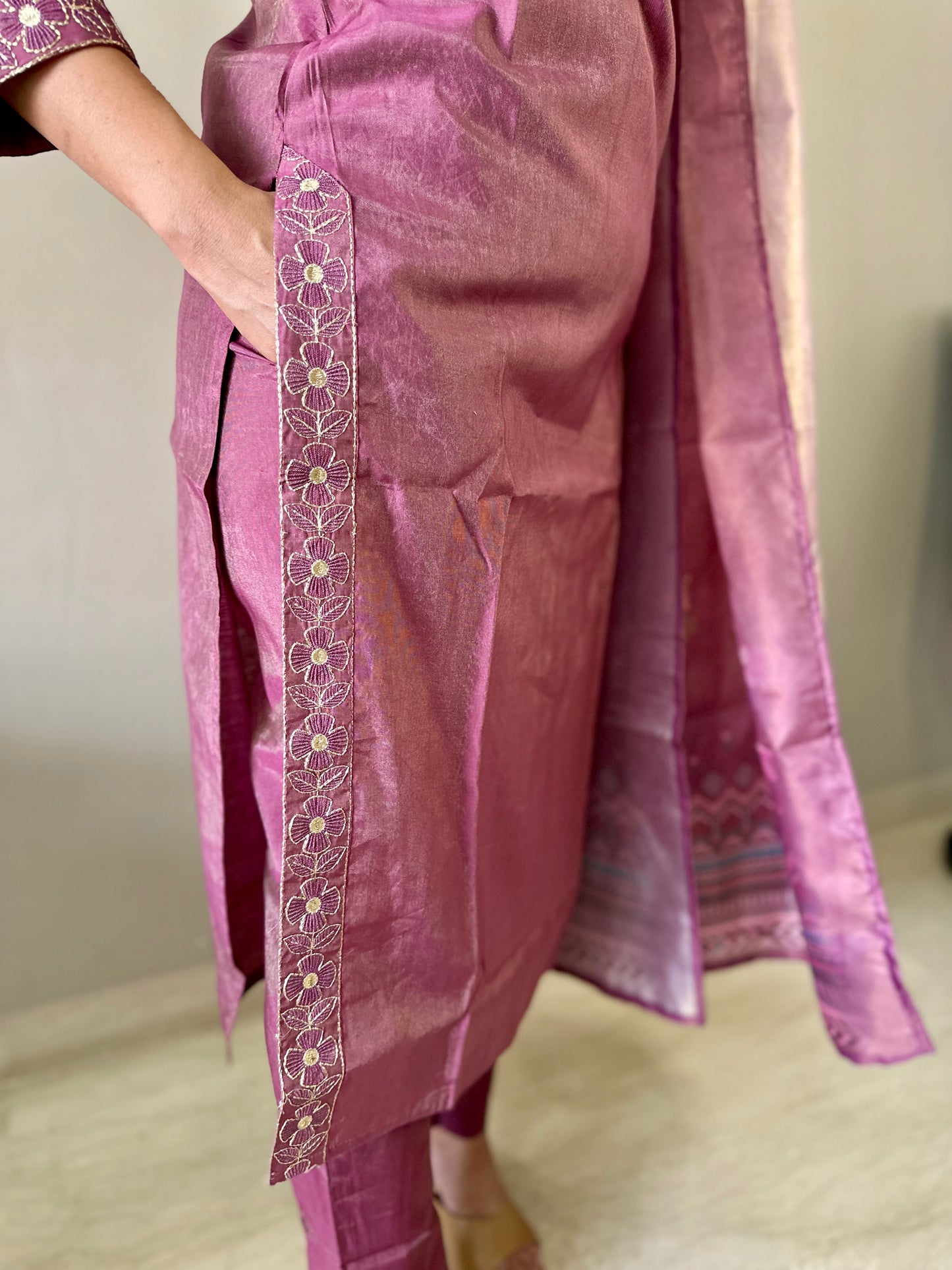 Mauve 3 piece suit set