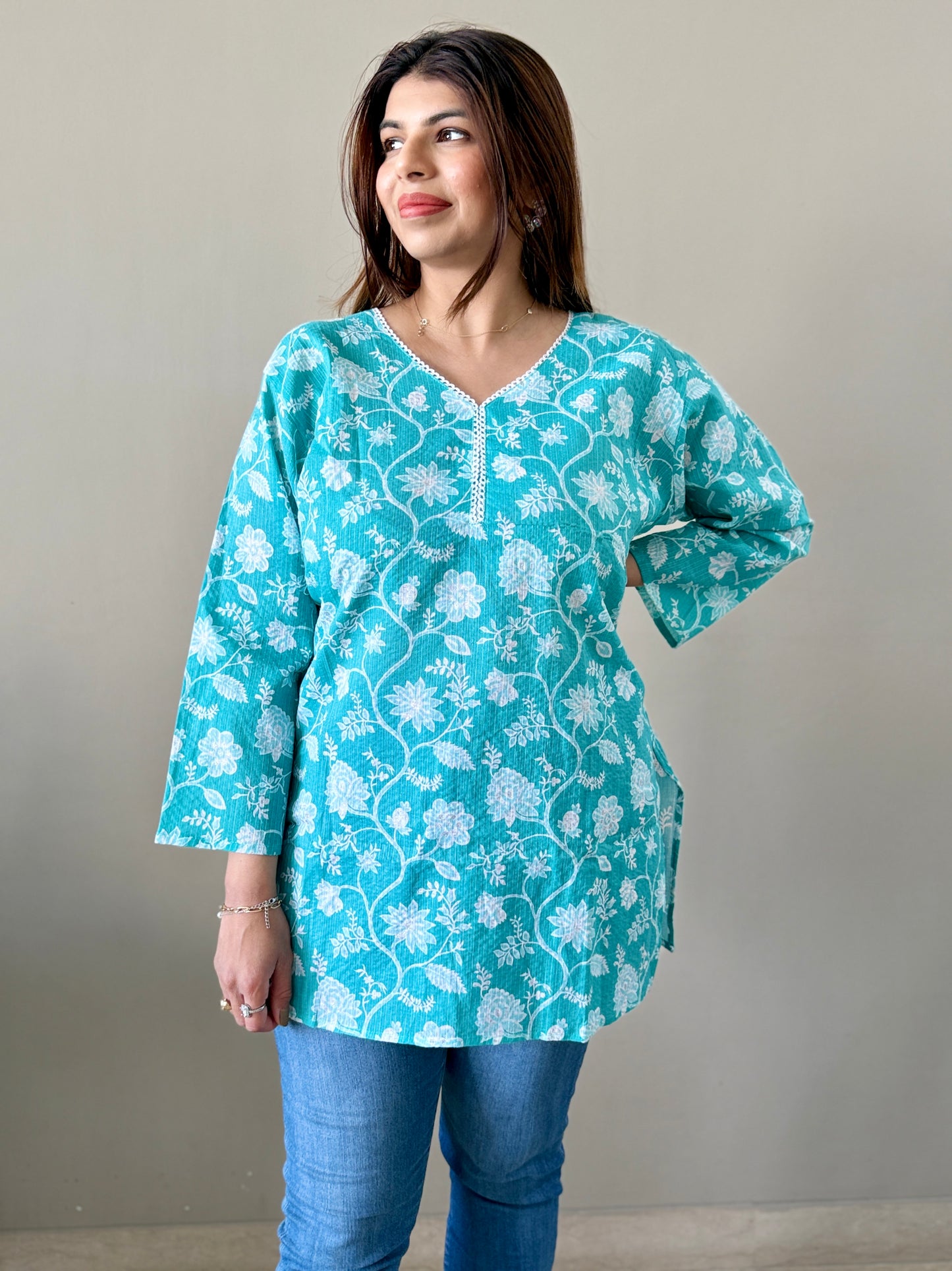 Mint Green Short Kurti