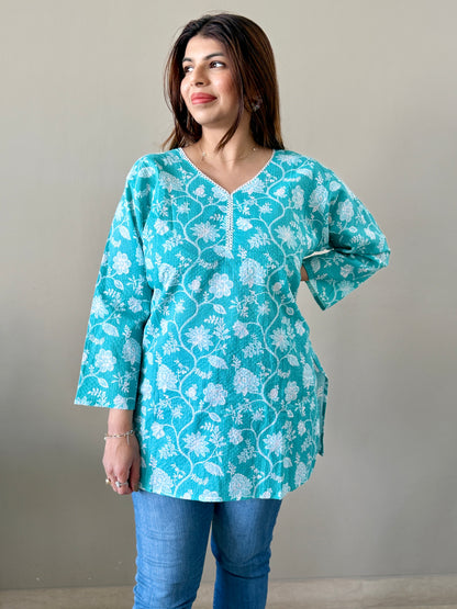 Mint Green Short Kurti