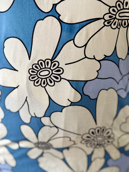 Blue Floral Rayon Coord Set with Palazzo
