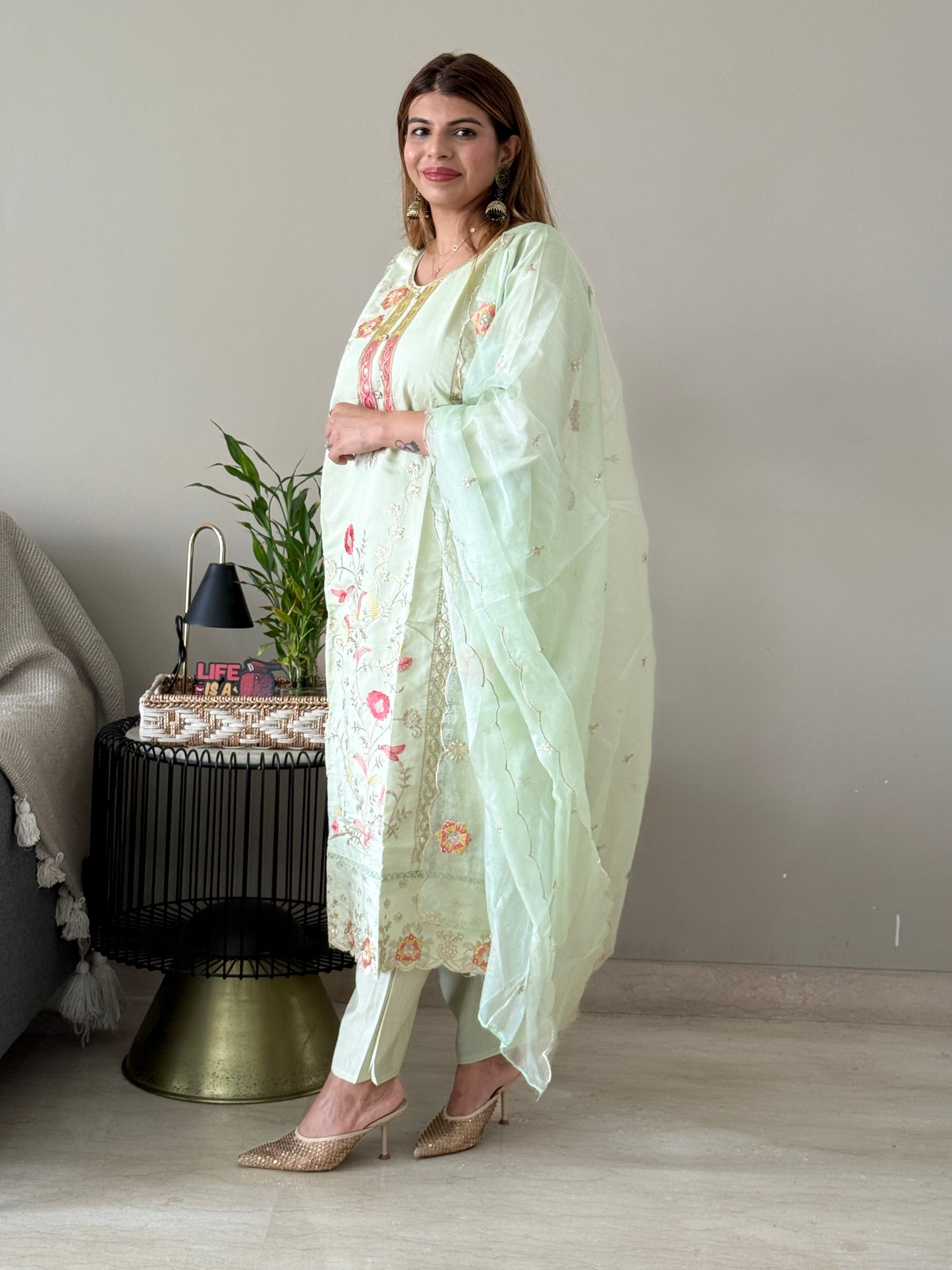 Pista Green 3 Piece Suit Set
