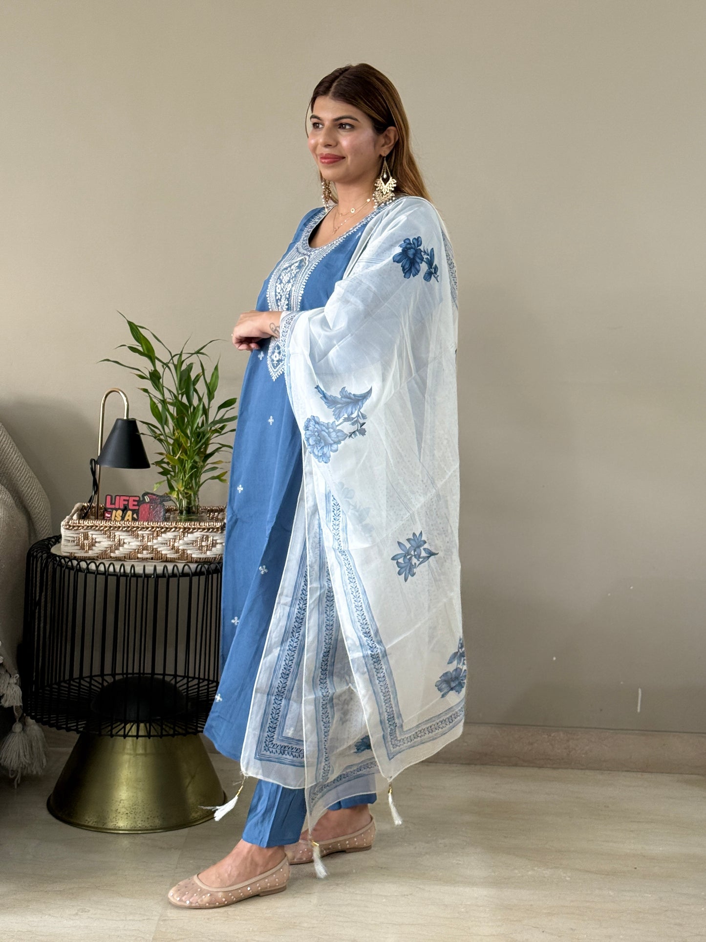 Light Navy Blue 3 Piece Suit Set