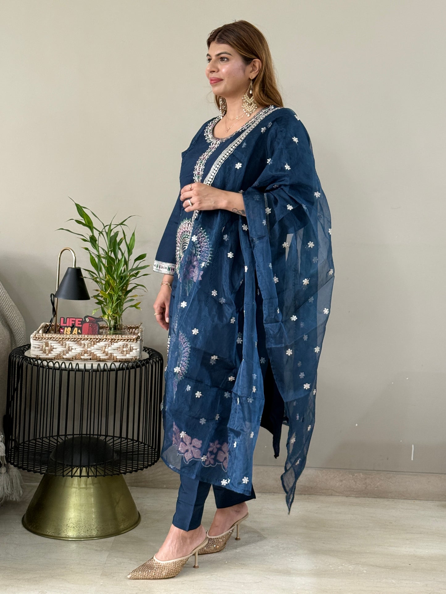Dark Navy Blue 3 Piece Suit Set