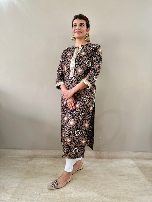 Printed Kurti - Black