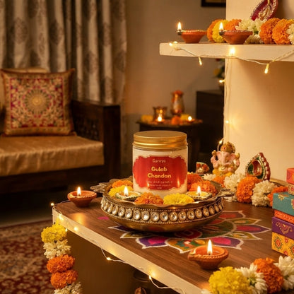 Gulab Chandan | Diwali Edition | Scented Soy Wax Candle